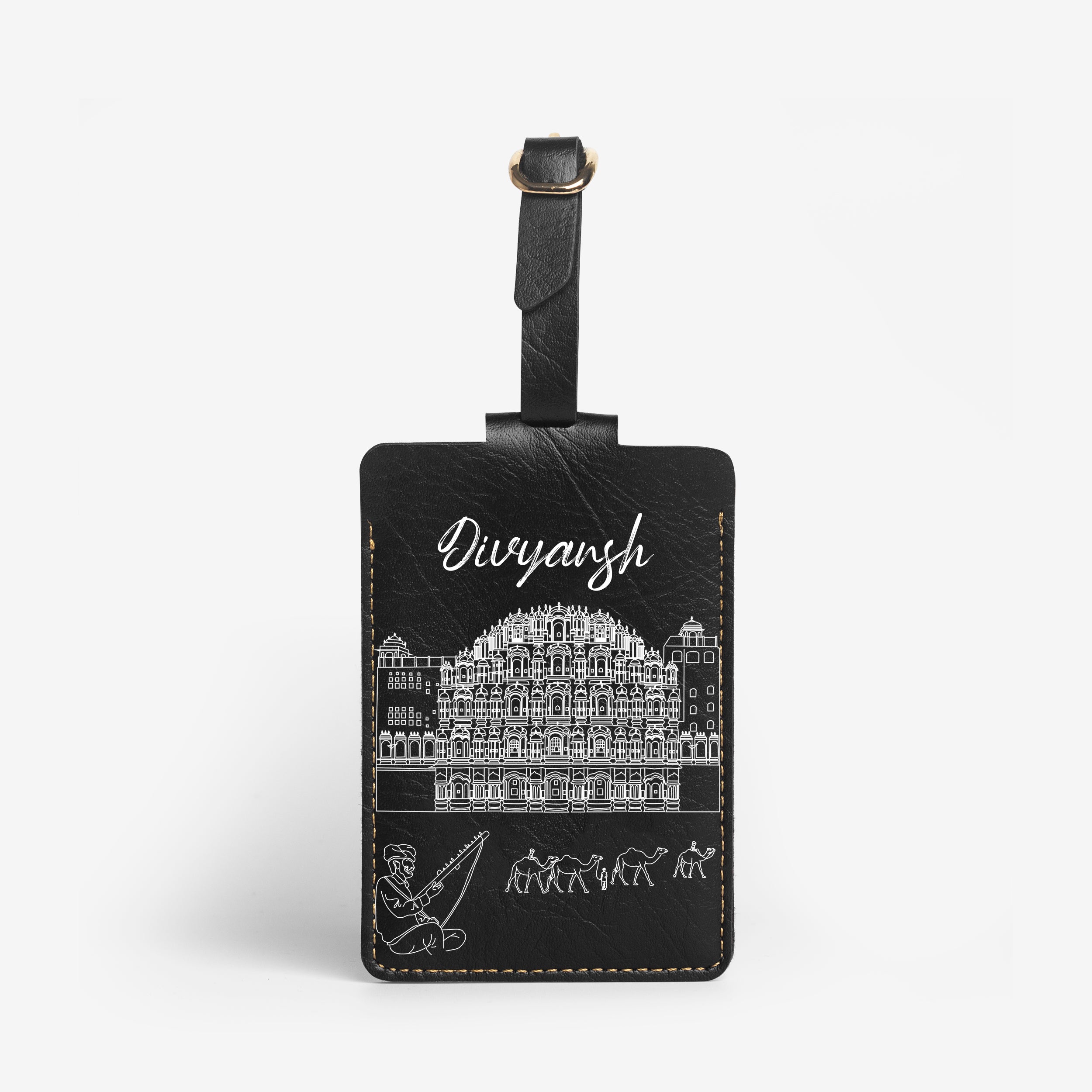 Personalised Luggage/Baggage Tag - Postcards from India - Jaipur