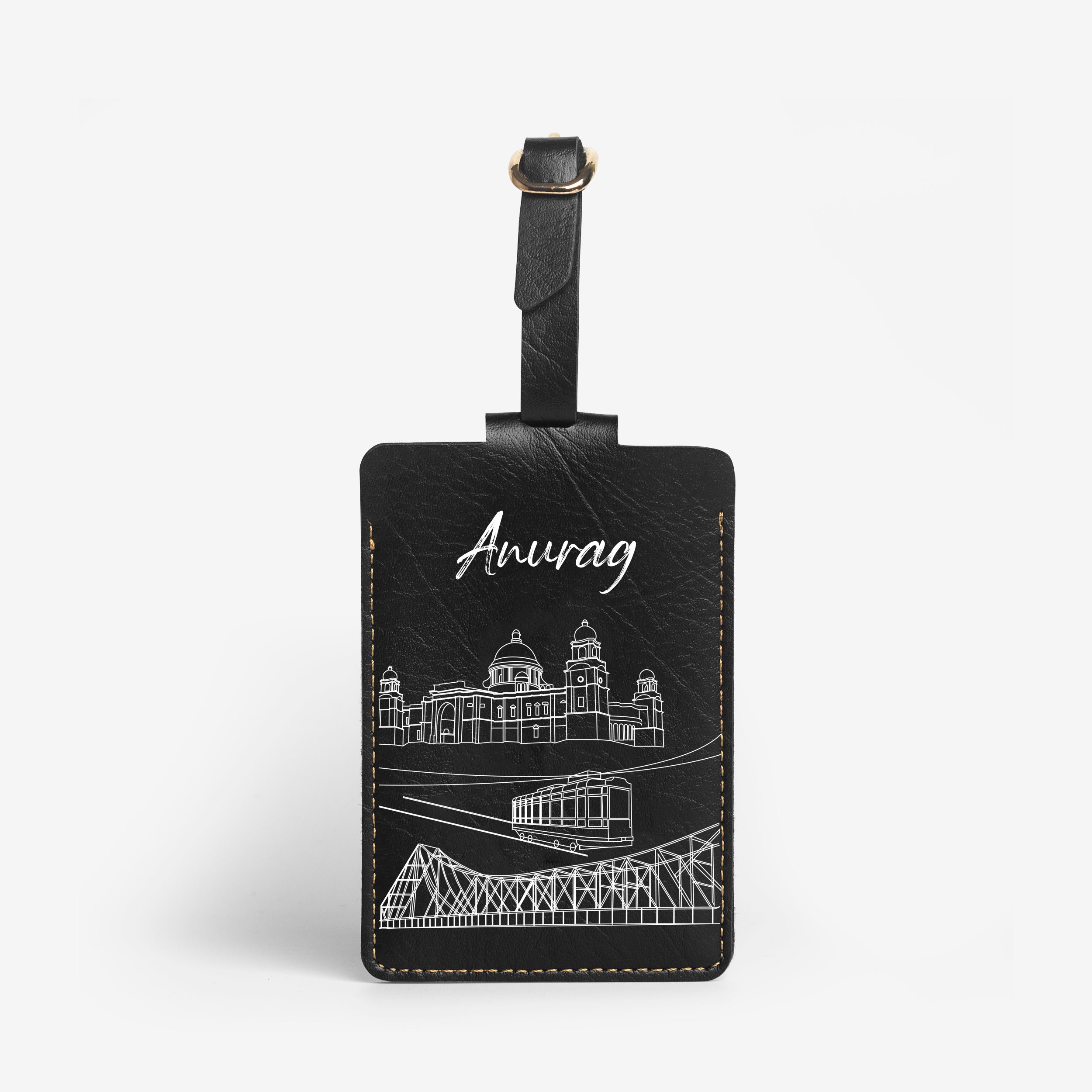Personalised Luggage/Baggage Tag - Postcards from India - Kolkata