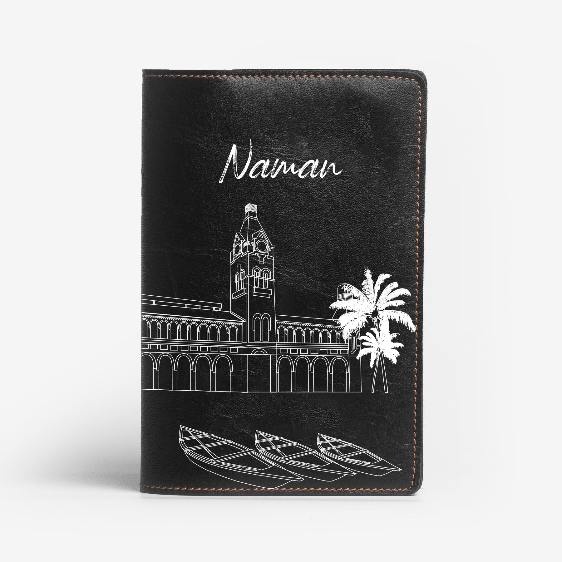 Personalized Passport Cover - Postcards from India - Chennai