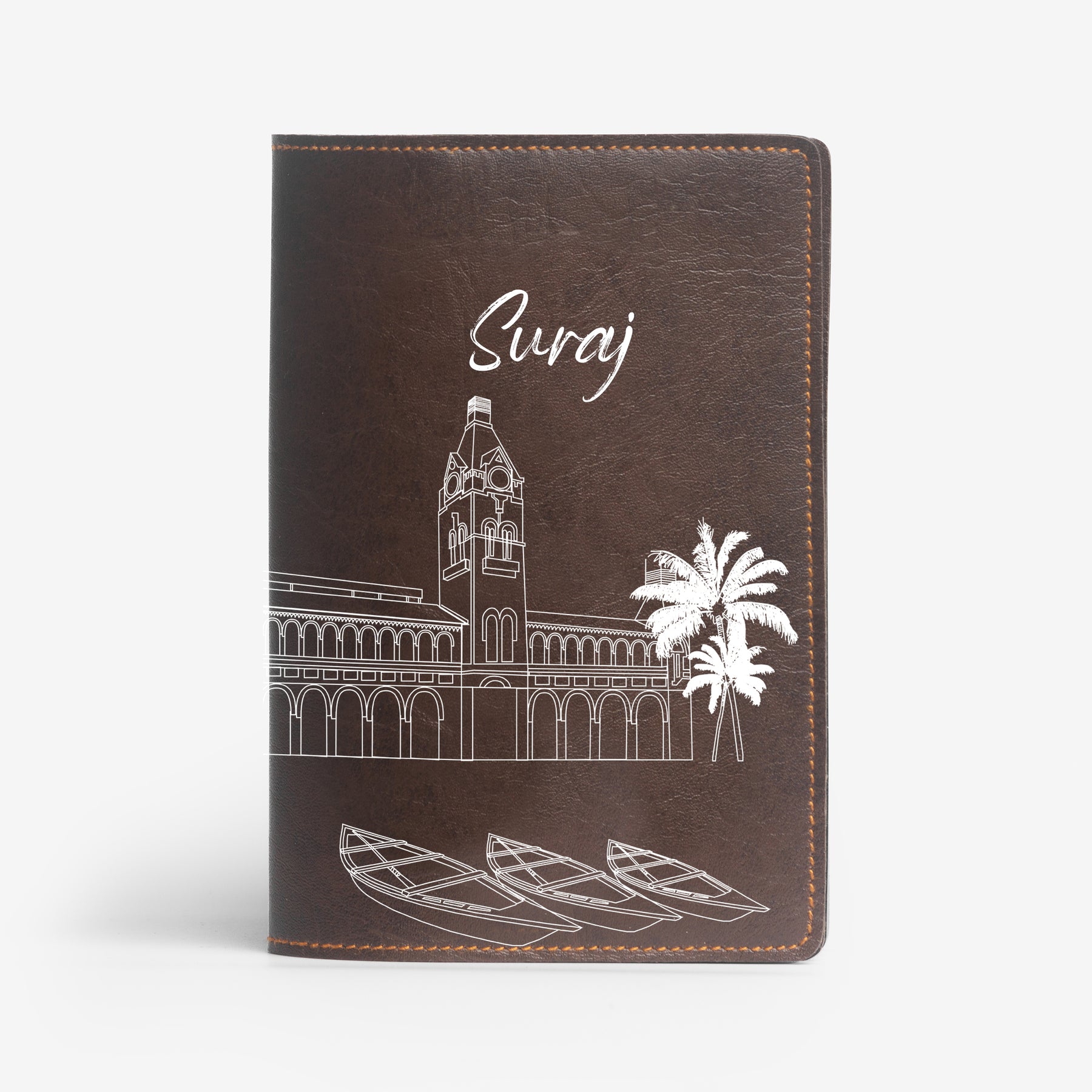 Personalized Passport Cover - Postcards from India - Chennai