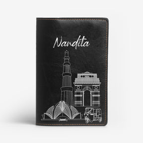 Personalized Passport Cover - Postcards from India - Delhi