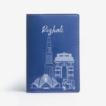 Personalized Passport Cover - Postcards from India - Delhi