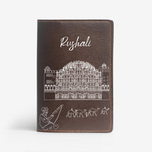 Personalized Passport Cover - Postcards from India - Jaipur