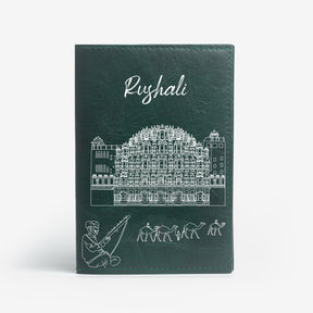 Personalized Passport Cover - Postcards from India - Jaipur