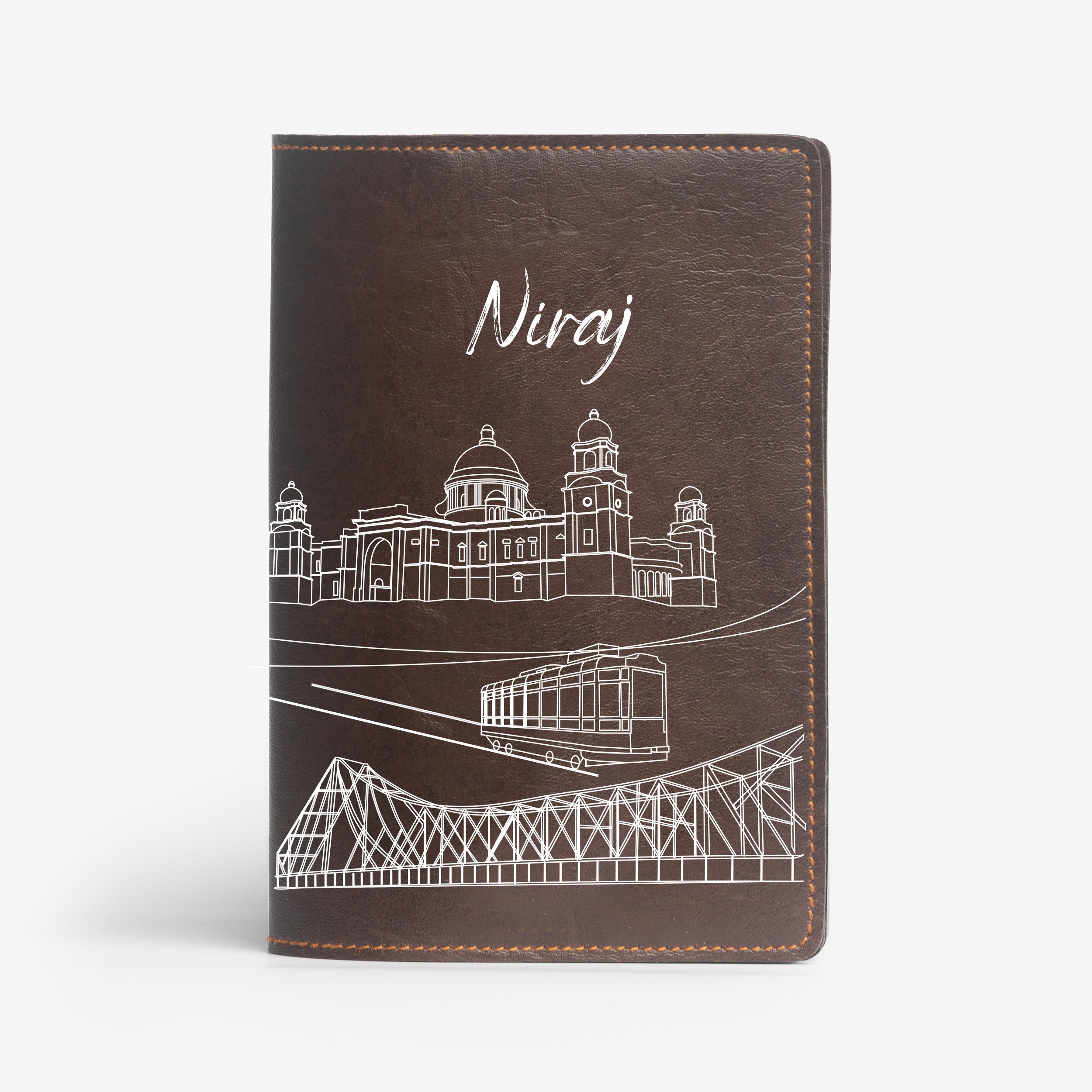 Personalized Passport Cover - Postcards from India - Kolkata