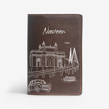 Personalized Passport Cover - Postcards from India - Mumbai