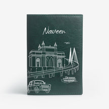 Personalized Passport Cover - Postcards from India - Mumbai