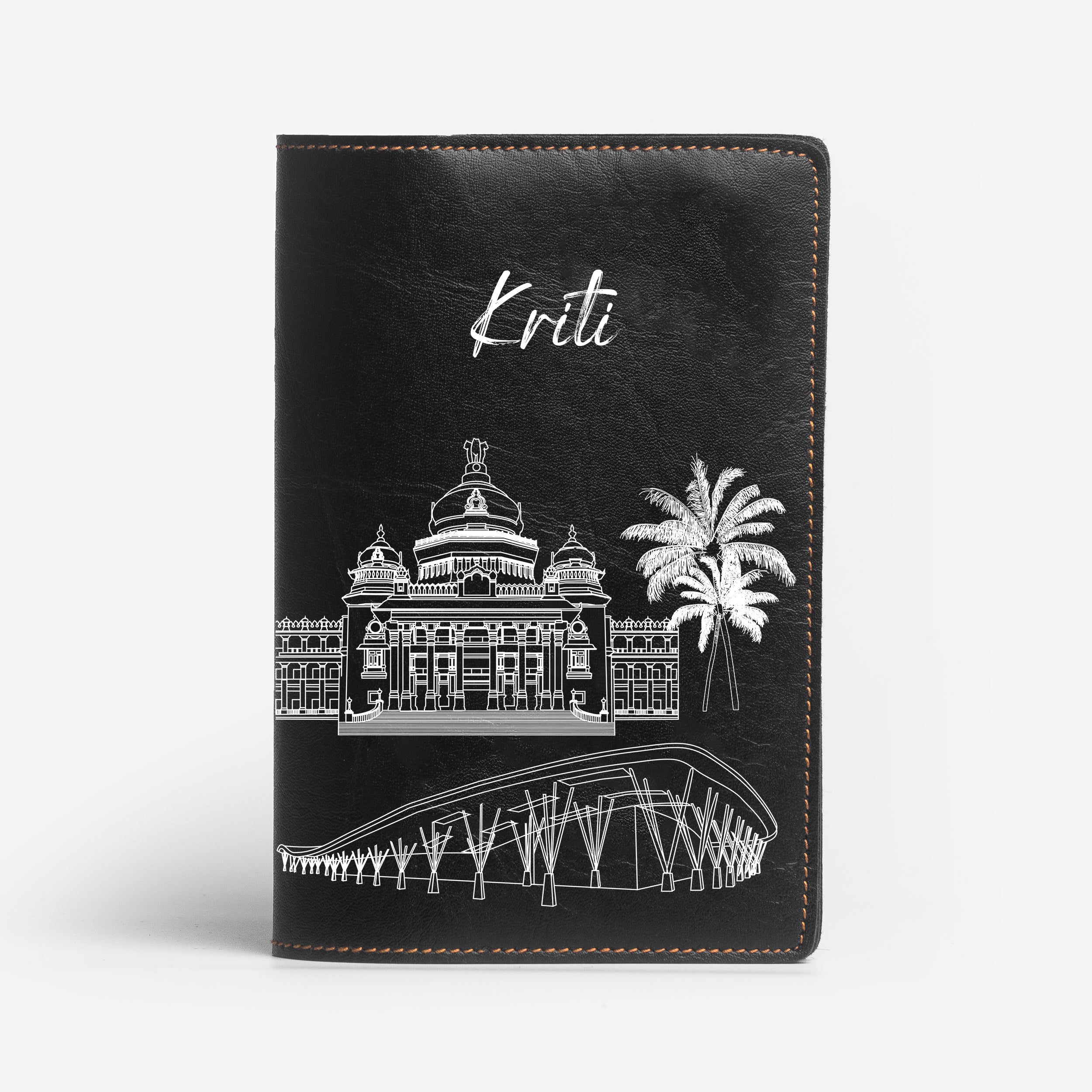 Personalized Passport Cover - Postcards from India - Bengaluru