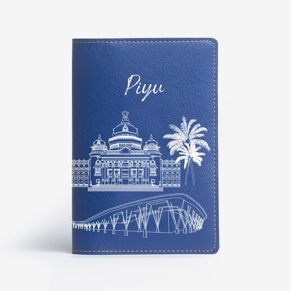 Personalized Passport Cover - Postcards from India - Bengaluru