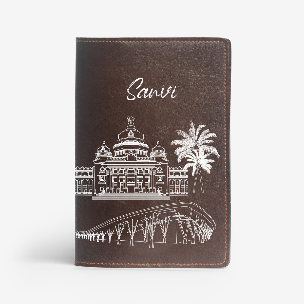 Personalized Passport Cover - Postcards from India - Bengaluru