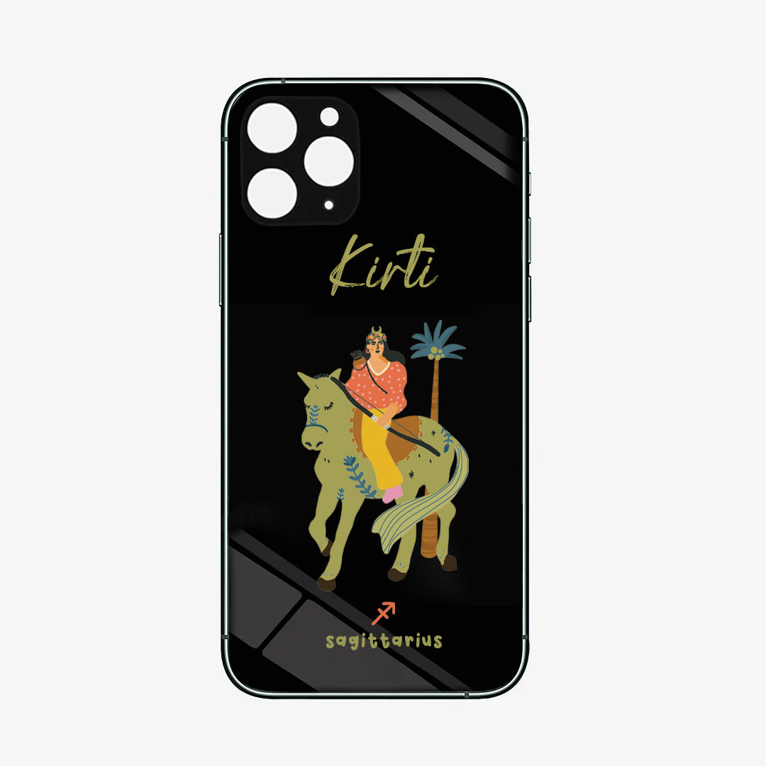 Personalised Glass Phone Cover - Sassy Sagittarius