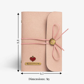 Personalised Thread Diary - Salmon Pink