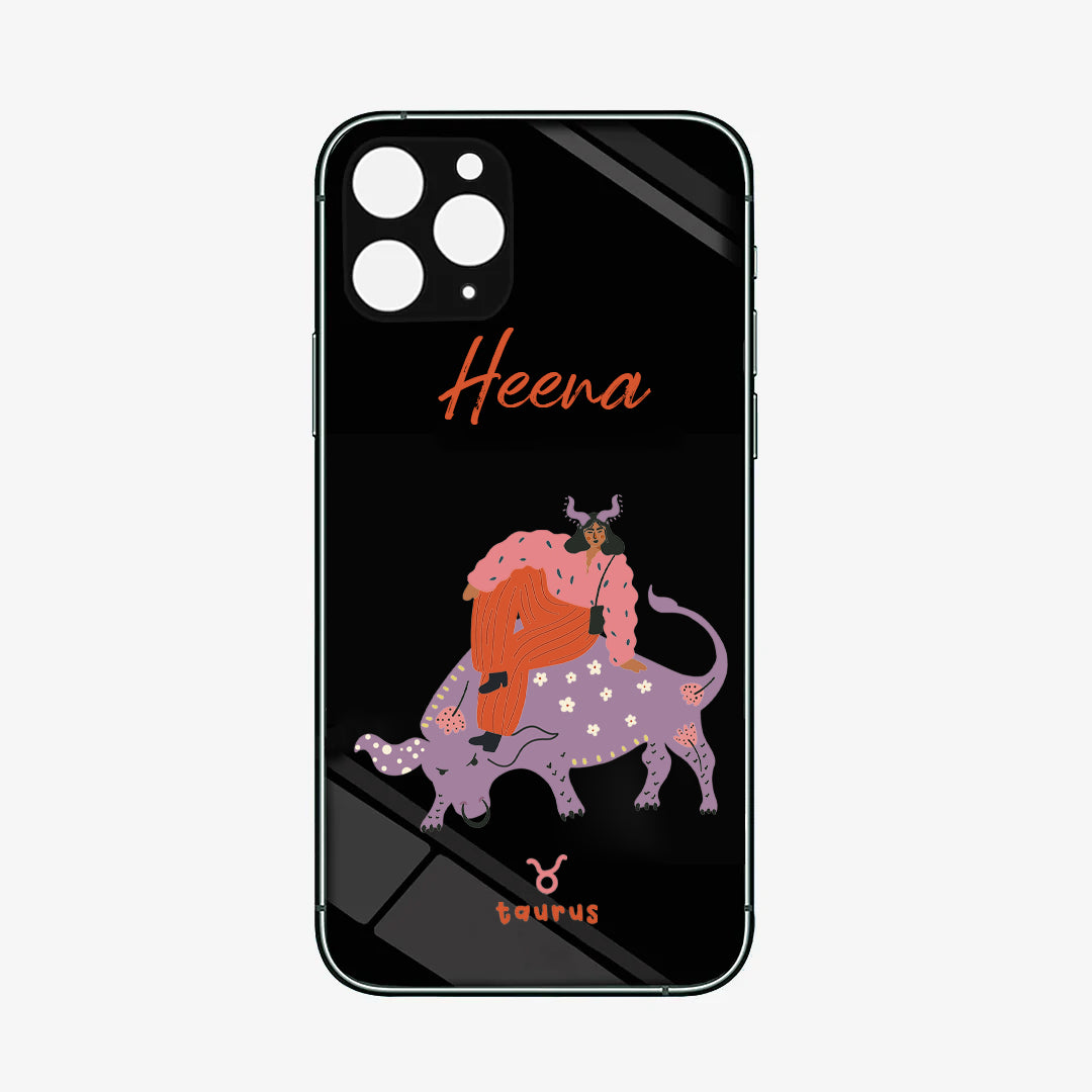 Personalised Glass Phone Cover - Talented Taurus