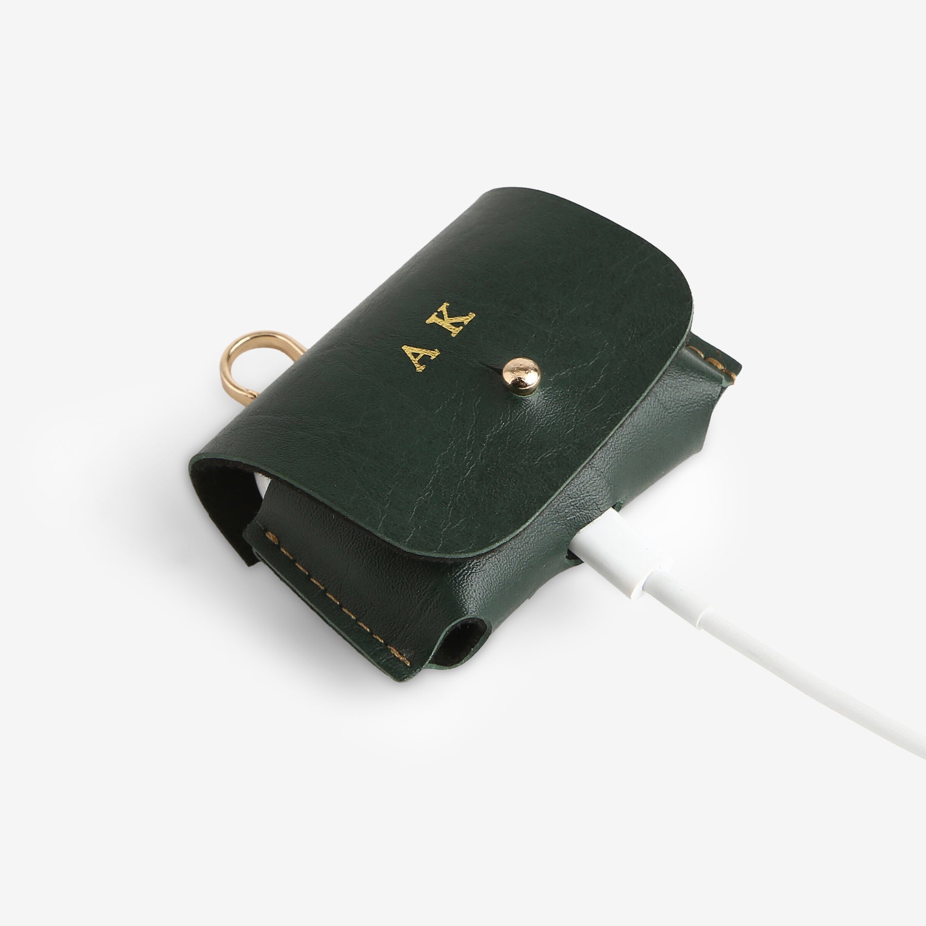 Monogrammed AirPods Pro Cover - Forest Green