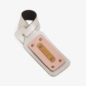 Personalised Leather Luggage/Baggage Tag - Rose Gold