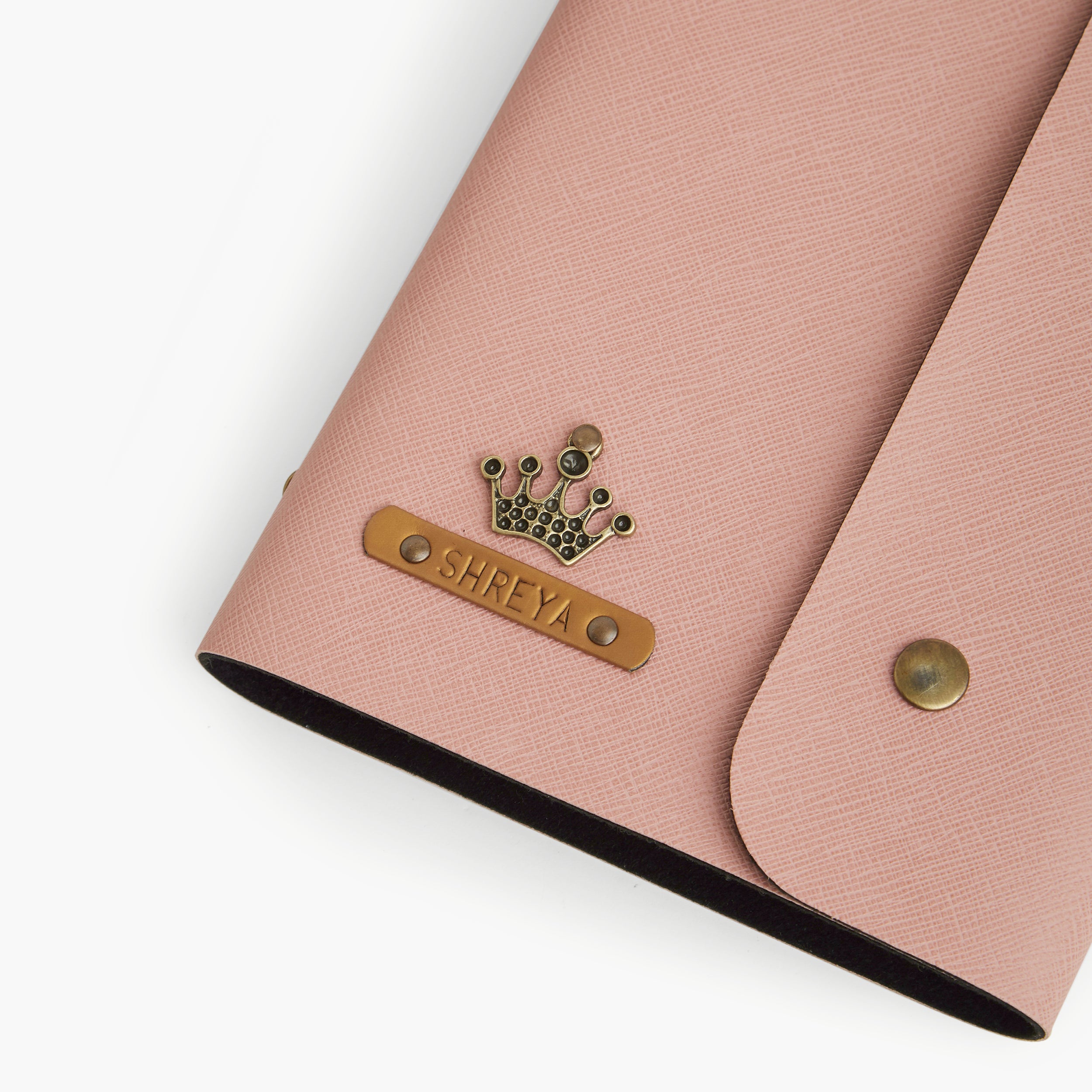 Personalised Button Diary - Salmon Pink