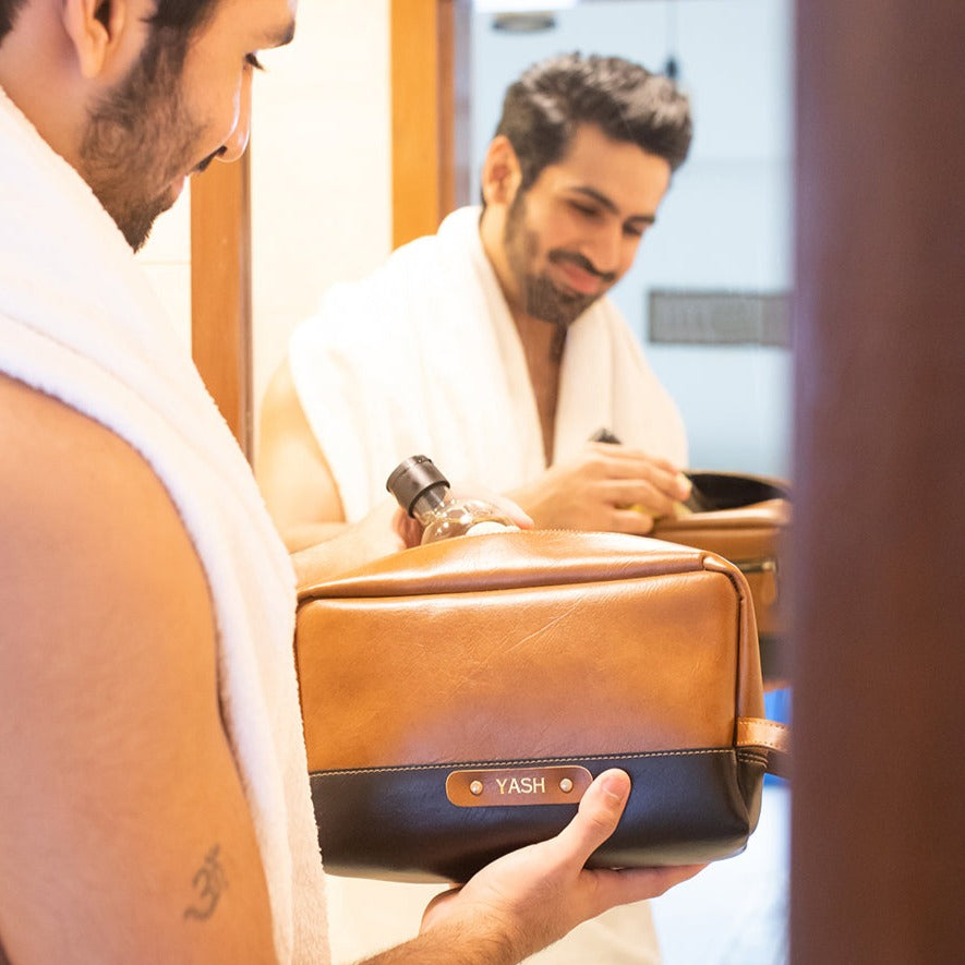 Men's Toiletry Kit Bag - Tan