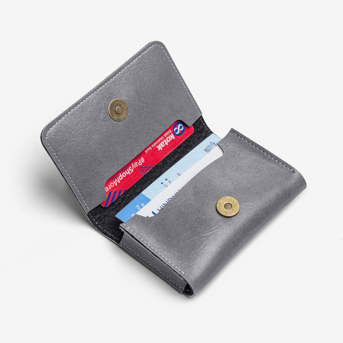 The Messy Corner Card Holder Business Card Holder/Wallet - Grey