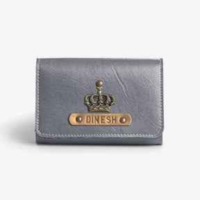 The Messy Corner Card Holder Business Card Holder/Wallet - Grey