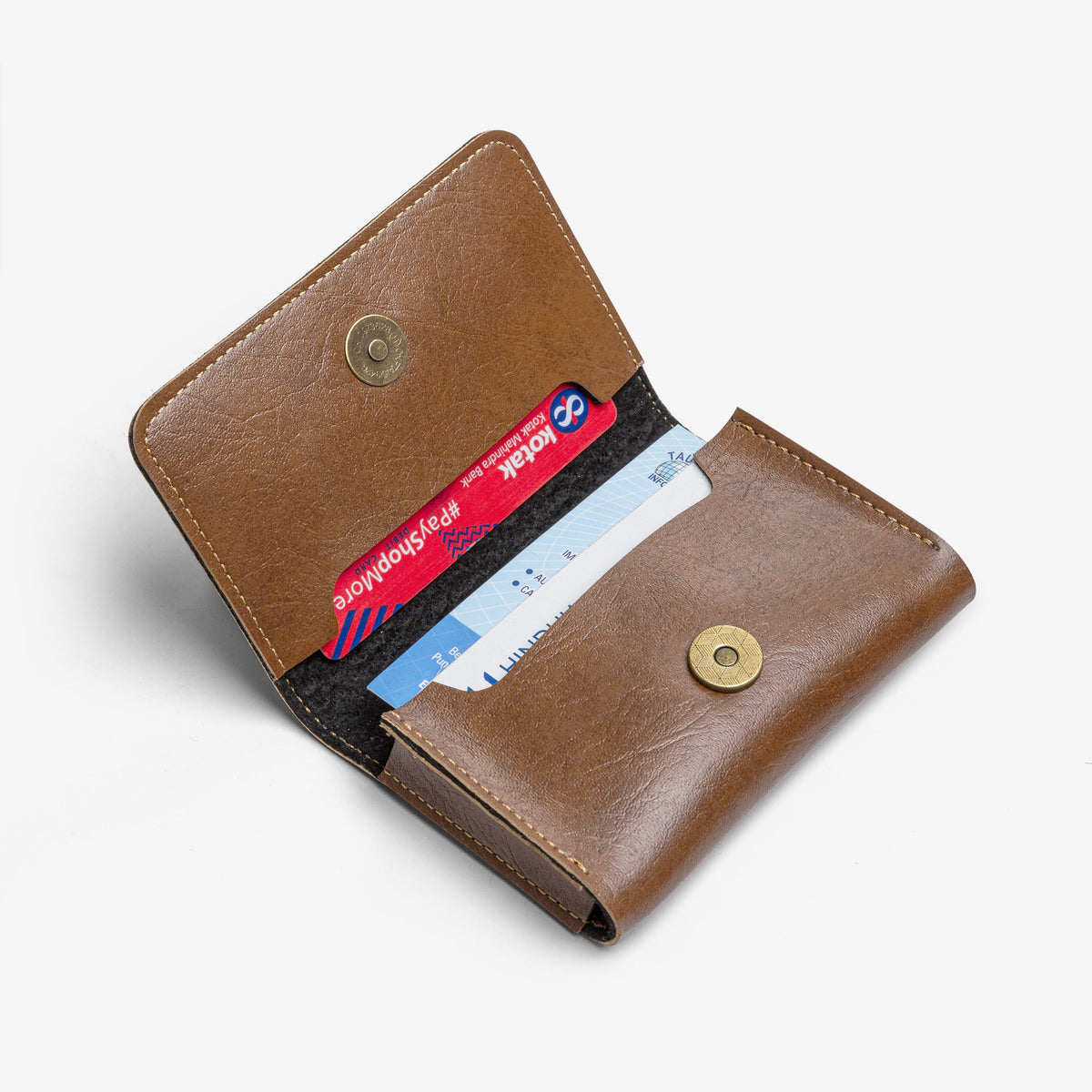 The Messy Corner Card Holder Business Card Holder/Wallet - Tan