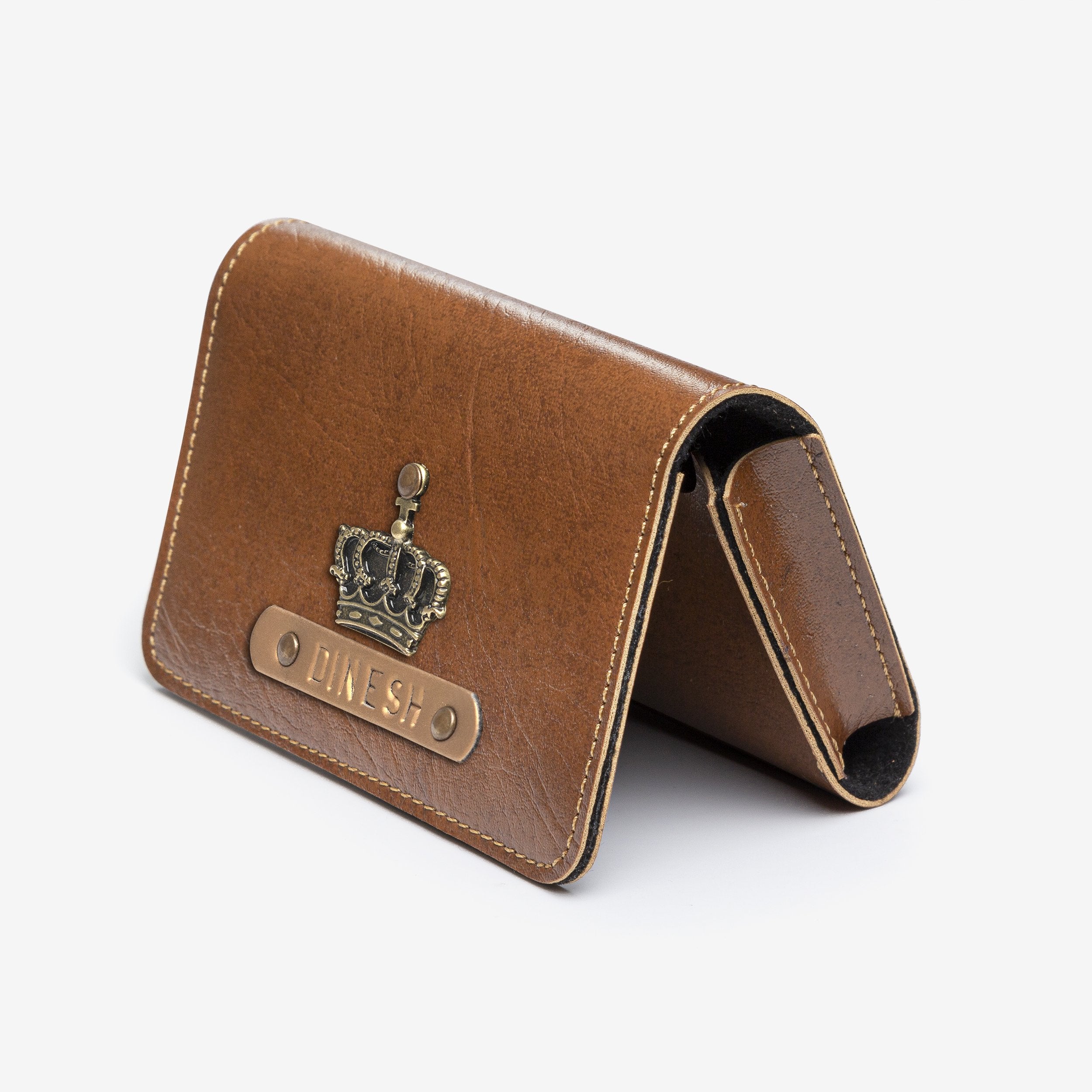 The Messy Corner Card Holder Business Card Holder/Wallet - Tan