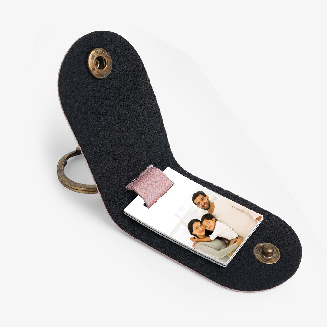 Personalised Photo Keychain - Salmon Pink