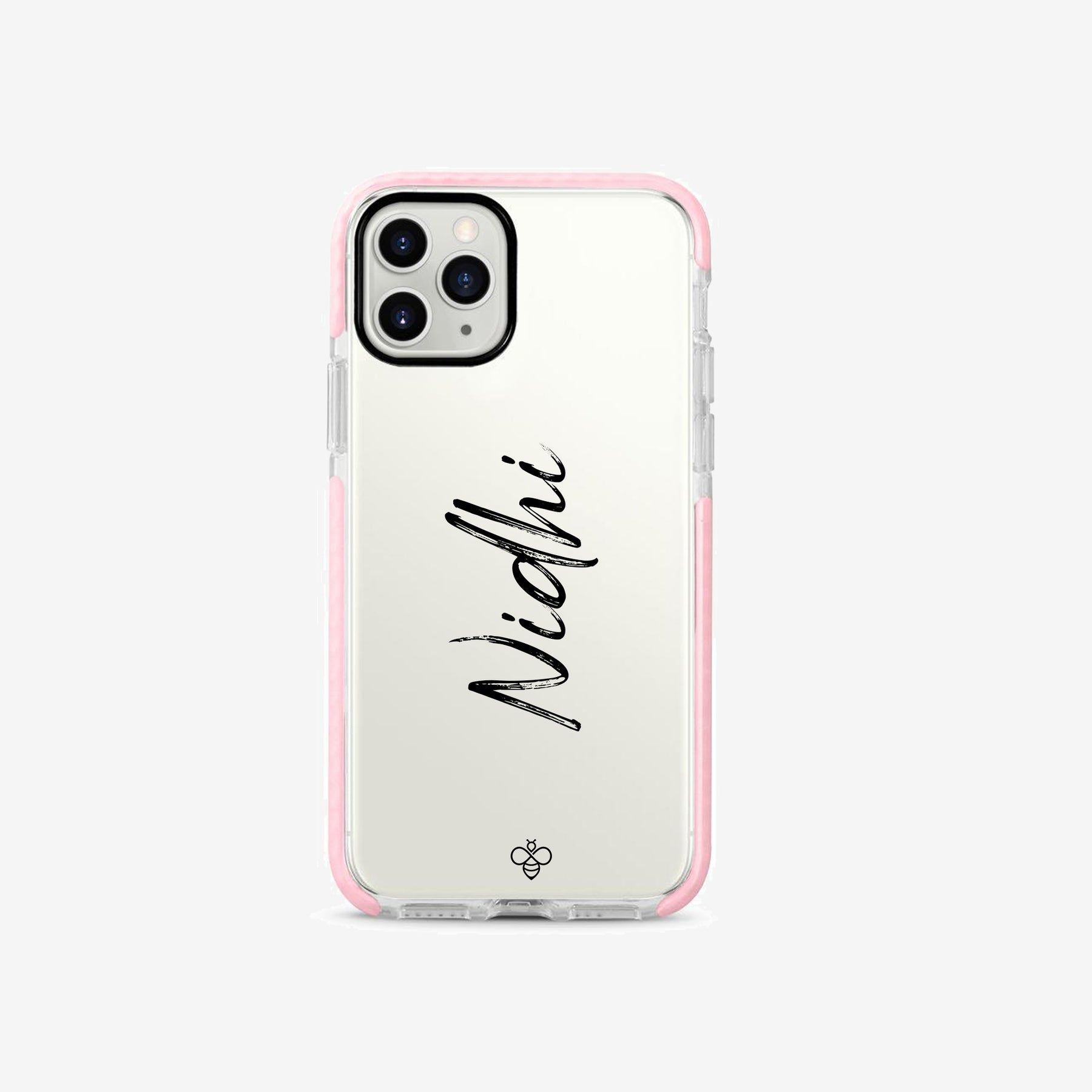 Personalised Silicone Transparent iPhone Cover - Baby Pink