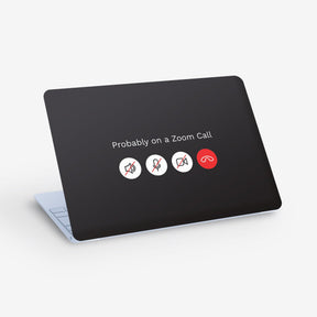 Laptop Skin- On a Zoom Call- Black