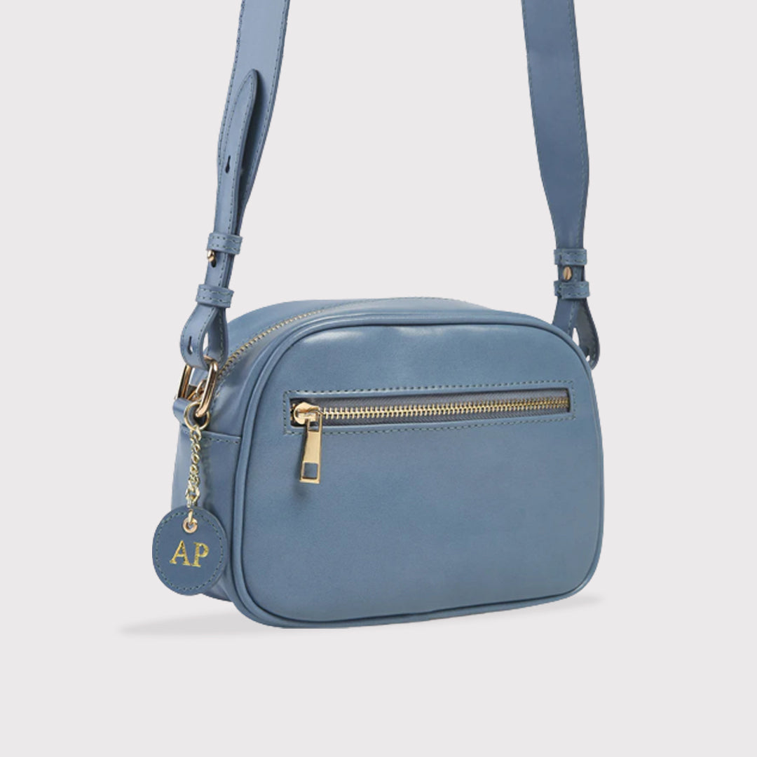 Personalised Luna Crossbody Bag - Blue