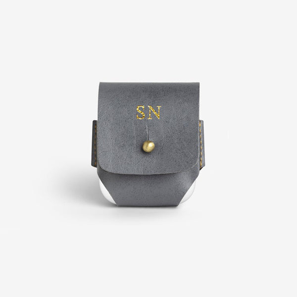 Monogrammed AirPods Cover - Grey