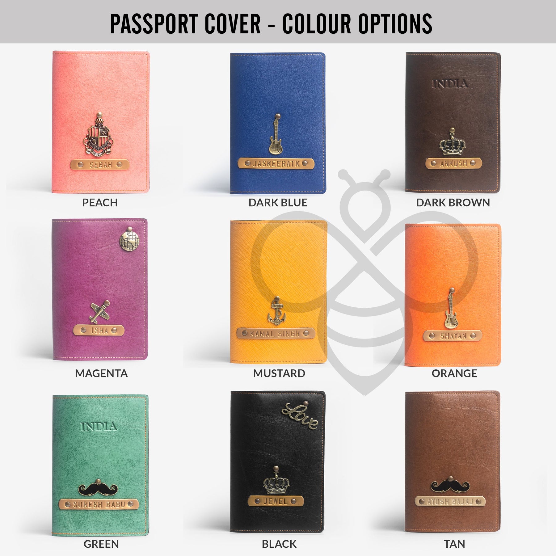 The Messy Corner Passport Cover Mr & Mrs Personalised Couple Passport Covers