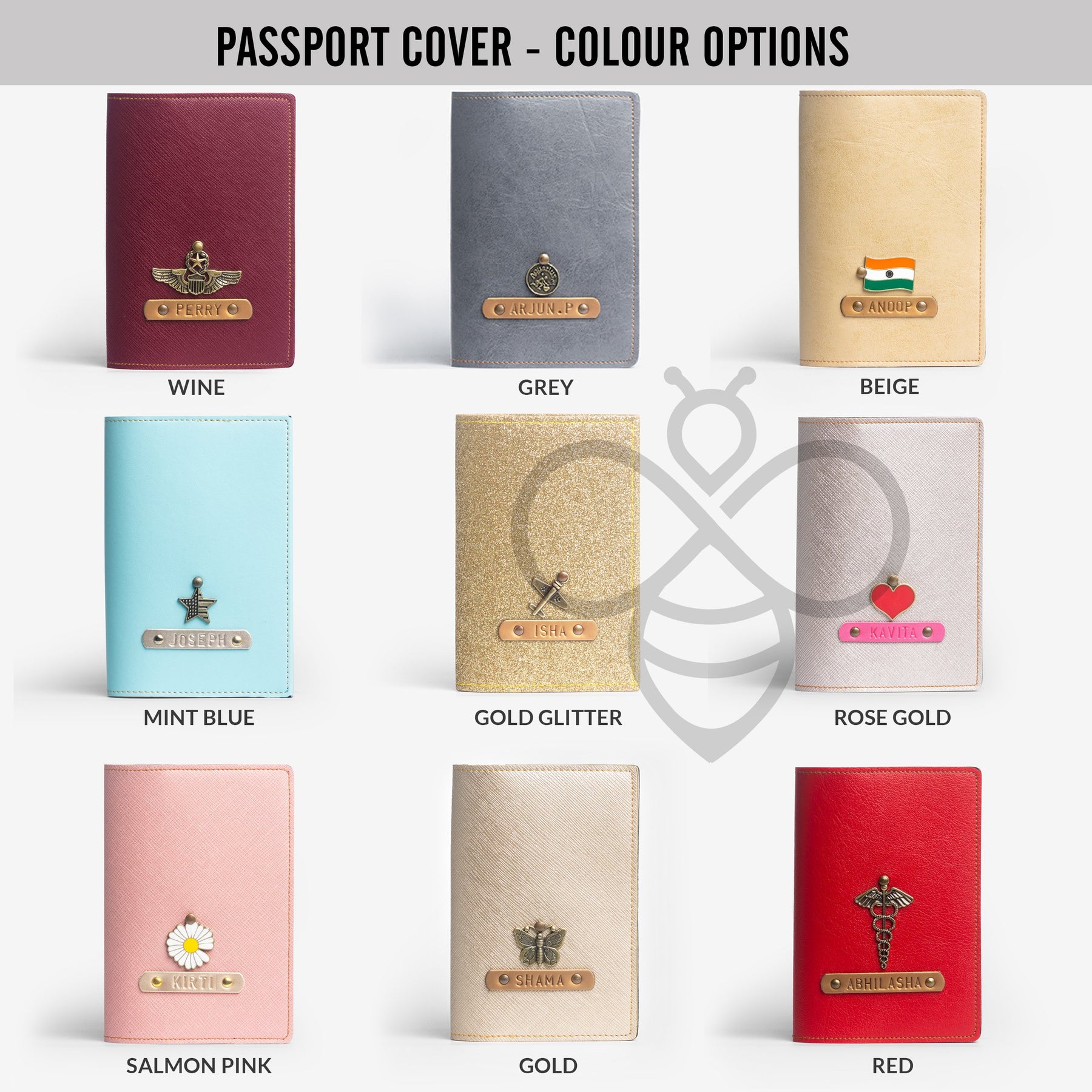 Buy Personalised Couple Passport Covers in India
