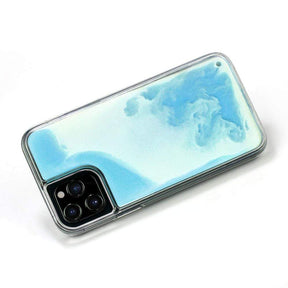 The Messy Corner Phone Cover Neon Sand Case- Blue & White