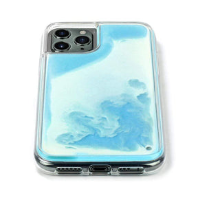 The Messy Corner Phone Cover Neon Sand Case- Blue & White