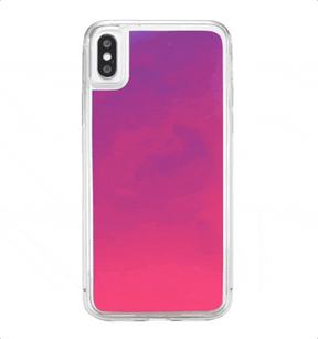 The Messy Corner Phone Cover Neon Sand Case- Dark Blue & Pink