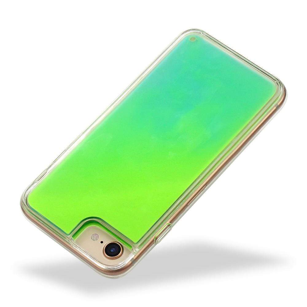 The Messy Corner Phone Cover Neon Sand Case - Green & Yellow