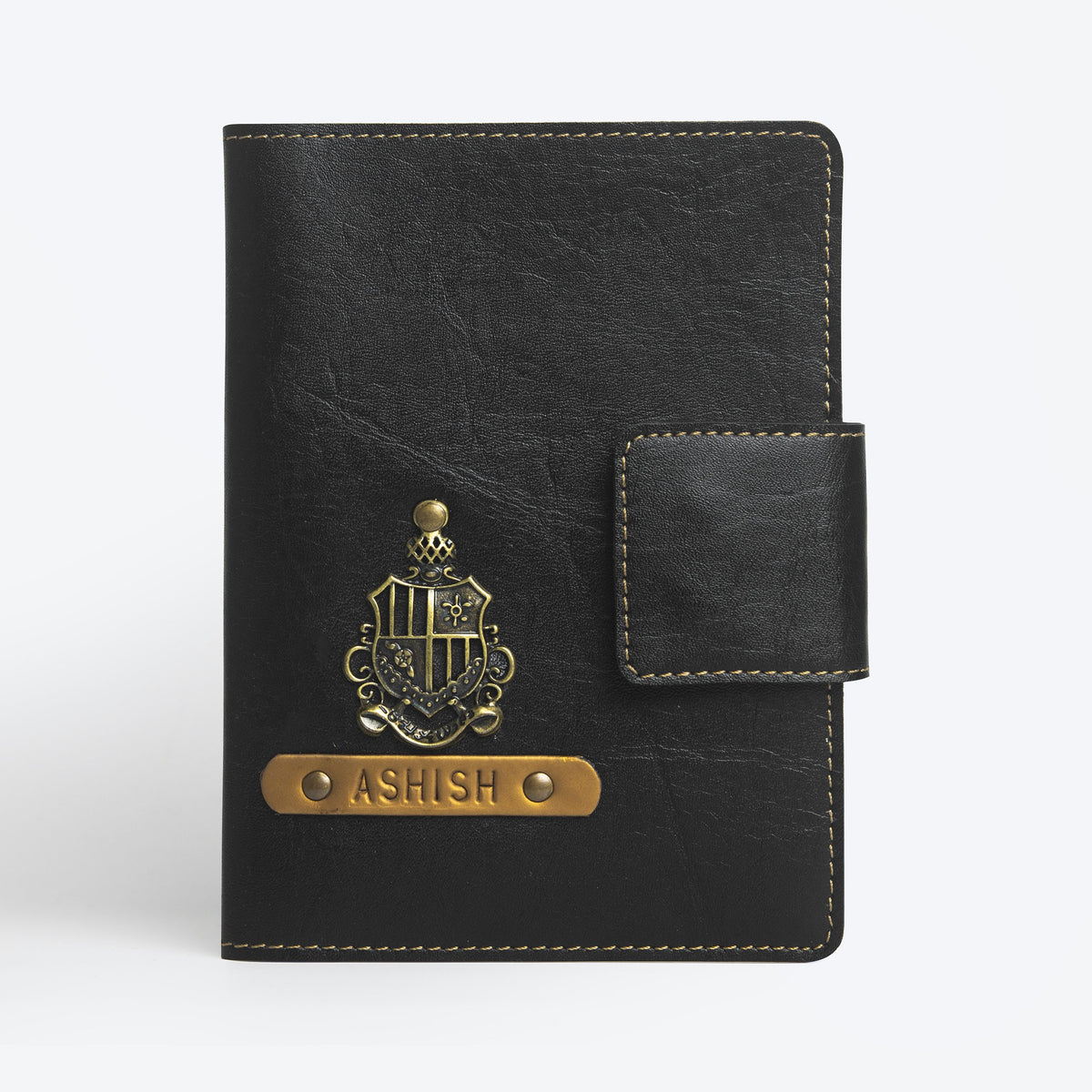 The Messy Corner Mini Travel Wallet Passport cover with button - Black