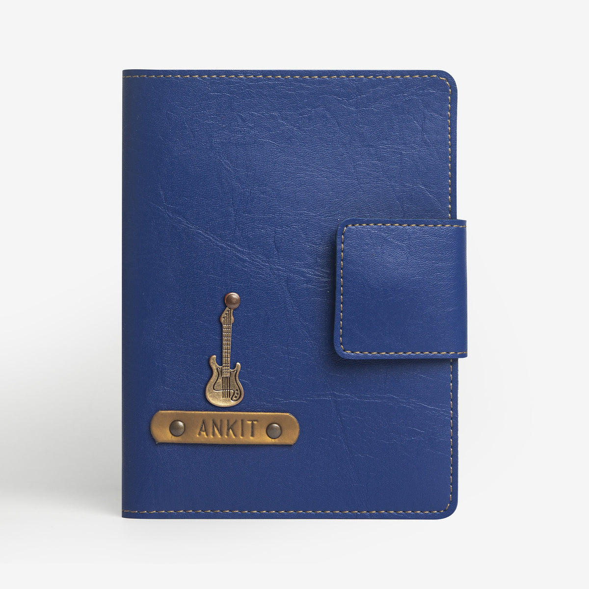 The Messy Corner Mini Travel Wallet Passport cover with button - Blue