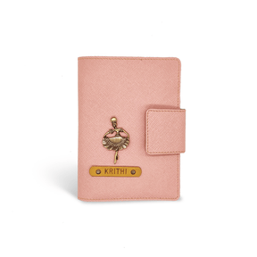 The Messy Corner OPTIONS_HIDDEN_PRODUCT Salmon Pink Passport cover with button - Color Selected