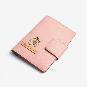 The Messy Corner Mini Travel Wallet Passport cover with button - Salmon Pink