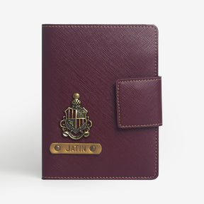 Passport cover with button - Wine