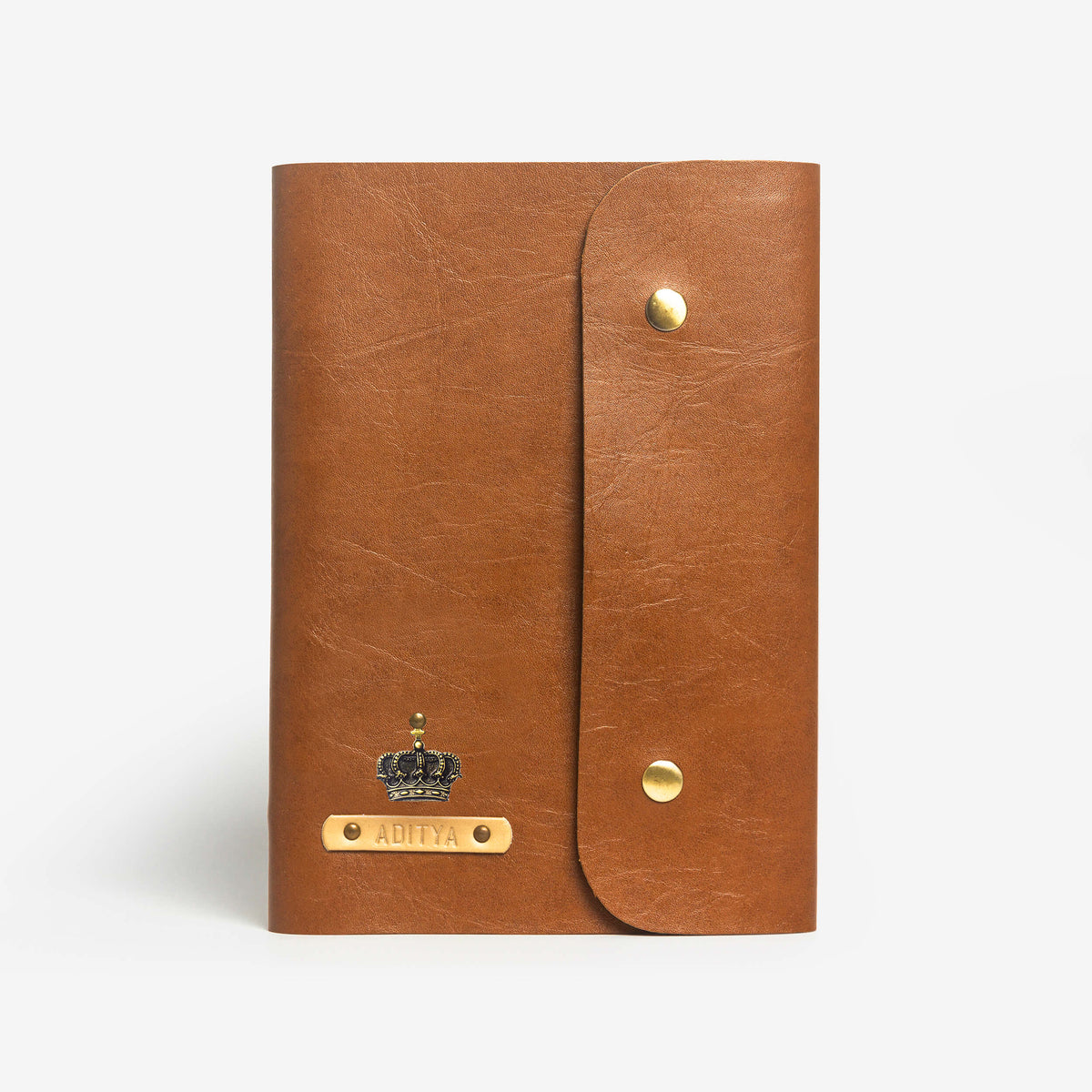 Personalised Button Diary - Brown