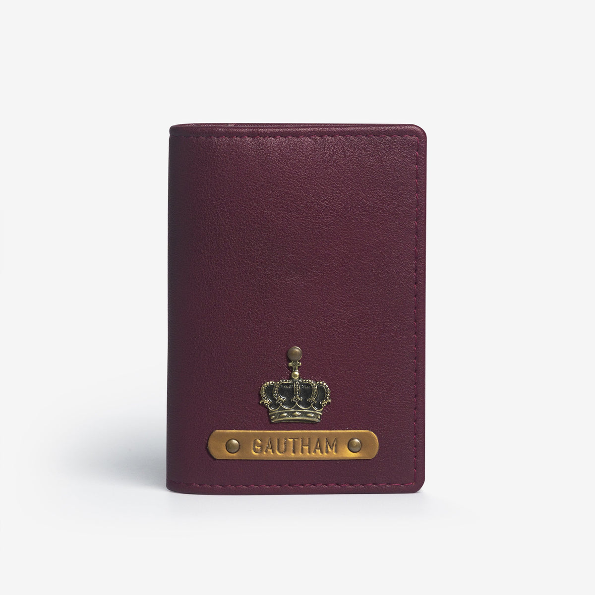 The Messy Corner Card Holder Personalised Card Holder Wallet - Wine with charm