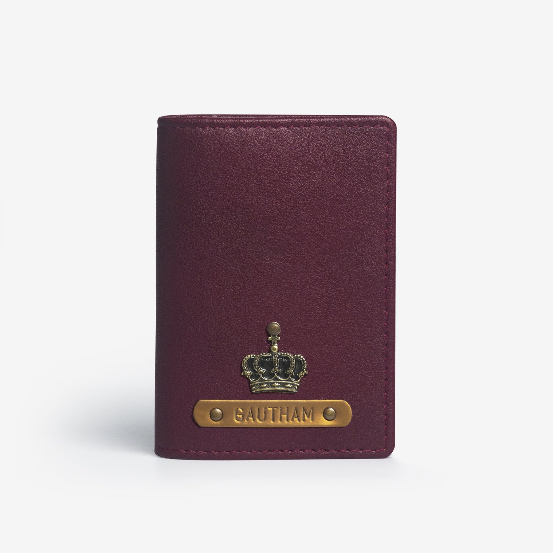 Personalised Card Holder Wallet - Wine with charm