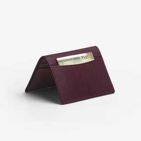 The Messy Corner Card Holder Personalised Card Holder Wallet - Wine with charm