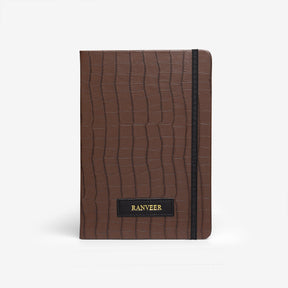 The Messy Corner Diary Personalised Croc Diary - Dark Brown