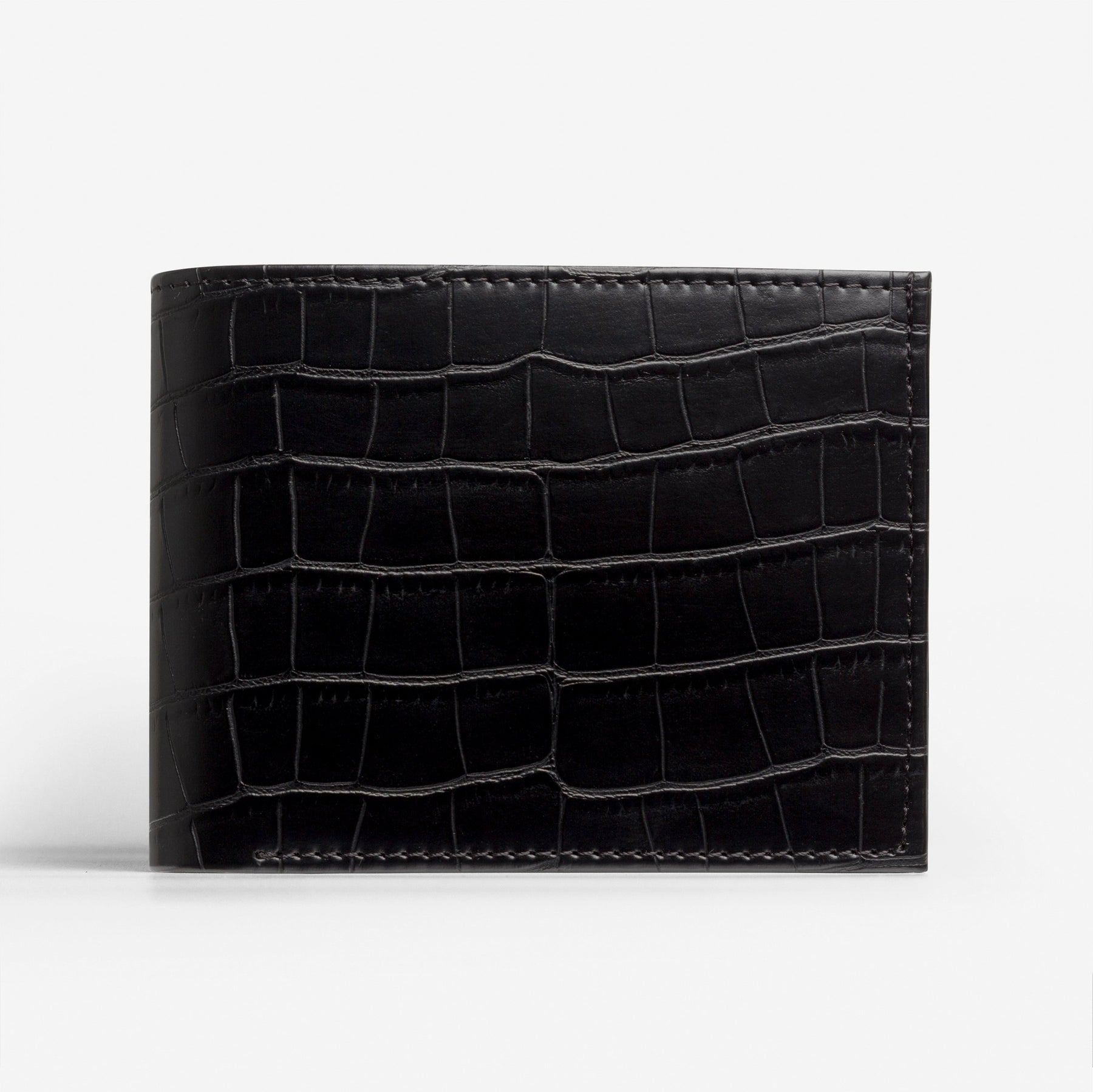 Gucci Bi-Fold Crocodile Leather Wallet Black - Men