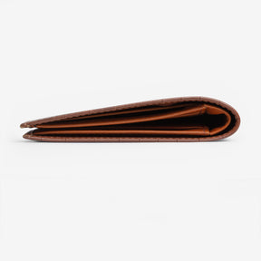 The Messy Corner Mens Wallet Personalised Croc Vegan Leather Men's Wallet - Brown