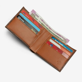 The Messy Corner Mens Wallet Personalised Croc Vegan Leather Men's Wallet - Brown