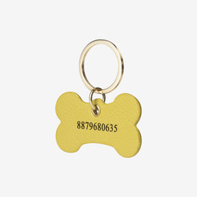 The Messy Corner Dog Tag Personalised Dog Tag - Yellow